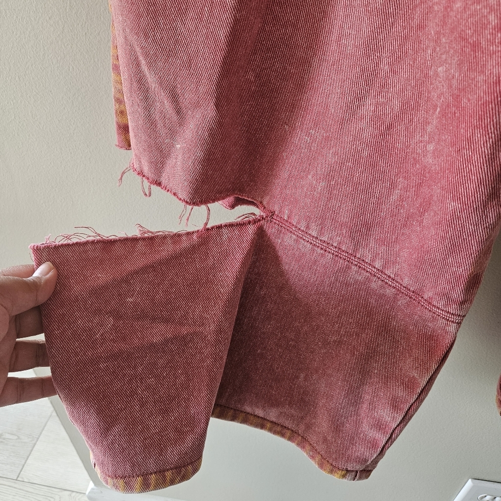 Hanifa Dusty Cedar Aster Acid Distressed Jeans ALTERED - Picture 7 of 13